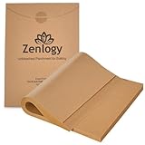 Zenlogy 12x16 Unbleached Parchment Paper Baking Sheets (100 Pcs) - Exact Fit for Your Half Sheet Pans
