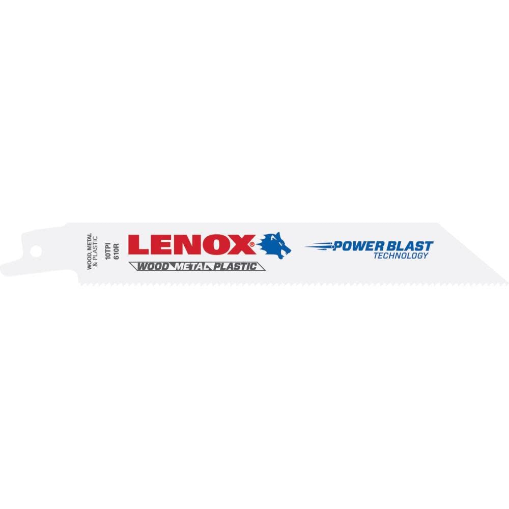 Lenox 20493B610R brzeszczot piły szablastej 10 zębów, biały, zestaw 25 sztuk