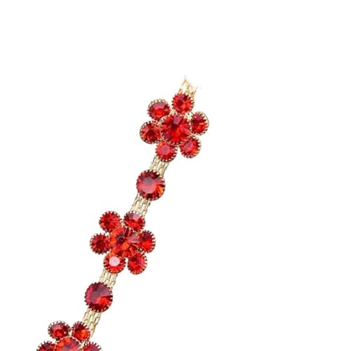 Chaîne d'appliques de strass fleurs multicolores pour réparer des chaussures usées ou ternes 1m