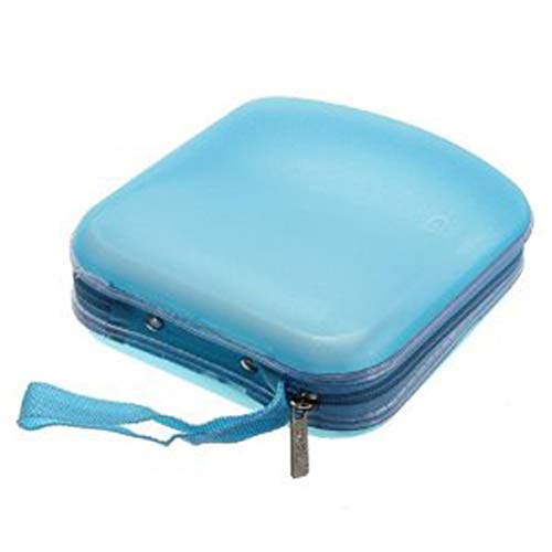 Beaupretty Cd Case, Dvds Wallet Holder Portable Plastic 40 Disc Cd Dvd Vcd Wallet Storage Bag Case Organizer (Blue) #TOP1