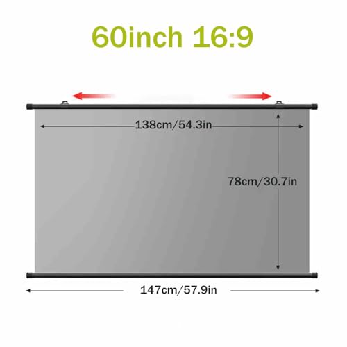 Pantalla de proyección portátil doble cara 60" 16:9 miniatura 7