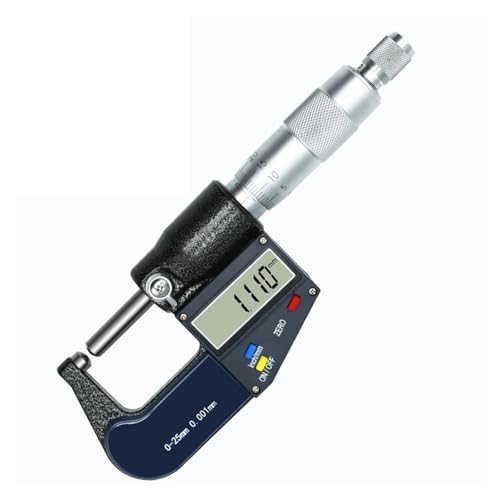 デジタル ノギス デジタル表示ダブルラウンドマイクロメーターシングルボールヘッドボール表面電子管壁厚0-25mm高精度フィギュア デジタル表示(Single round head)