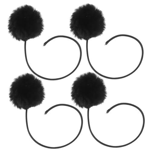 YARNOW 4個猫用吊り下げボールおもちゃ 鈴付き スプリング式 爪とぎ対応 キャットツリー用交換ボール プラッシュ素材 耐久設計