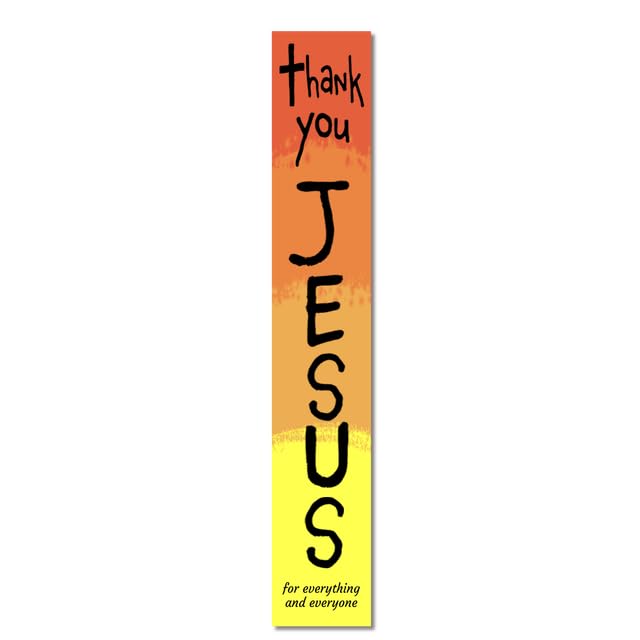 Cartello Da Giardino "Thank You Jesus" In Alluminio - 17,5x22 Cm Con Palo, Antiruggine E Resistente Ai Raggi UV
