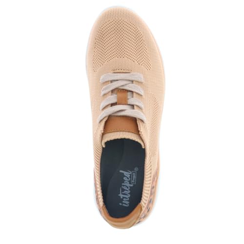 Image of Propet Womens Sachi Leopard Print Lace Up Sneakers Shoes Casual - Blue