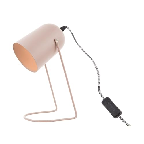 Leitmotiv Tischlampe Enchant - Zartrosa - 30x18cm - Rund - Eisen - Tischleuchte Wohnzimmer & Schlafzimmer - Tischlampen modern