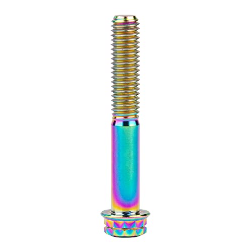Image of Titanium Flange 12 Point Head M8 x15 20 25 30 35 40 45 50 55 60 65mm Screw Bolt Pack of 4 (M8x50mm, Rainbow)