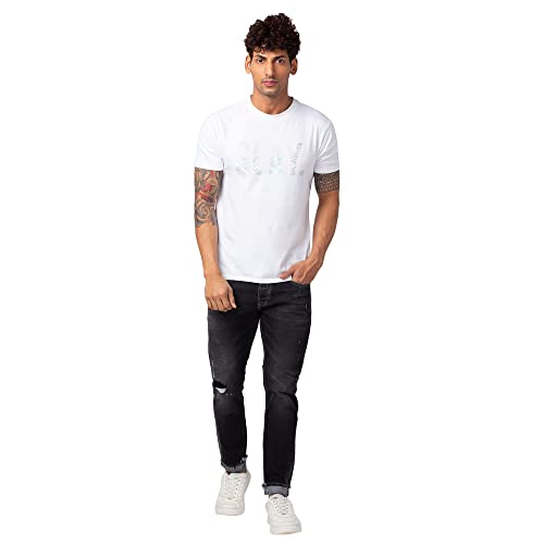 Image of Spykar Men's Kano Slim Fit Mid-Rise Jeans (Ankle Length)
