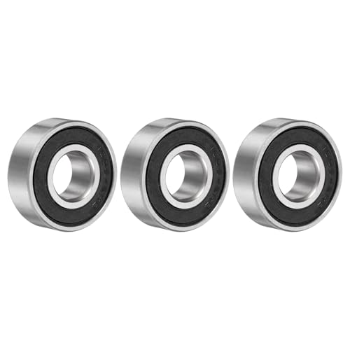 Image of sourcing map 1606-2RS Deep Groove Ball Bearing, 3pcs 3/8" x 29/32" x 5/16" Hign Carbon Chrome Steel Z2 Double Rubber Sealed Bearing (P6)