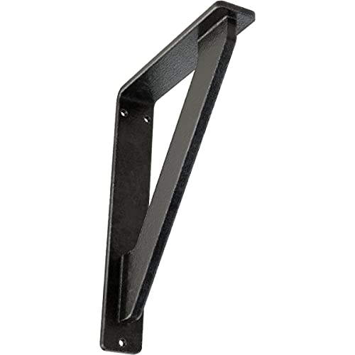 Ekena Millwork BKTM01X10X12STRAPW Metal Bracket, 1 1/2" W x 10" D x 12" H, Antiqued Pewter