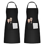 ღ Amplia aplicación: este delantal es ideal para hombres y mujeres que se utilizan en la cocina, el hogar, el restaurante, la barbacoa, la jardinería, la cafetería, la creación de arte y la mayor parte del trabajo.