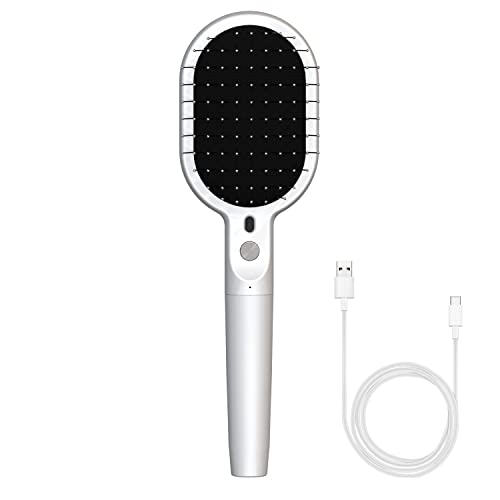 Hair Brush for Thick Hair with Ionic Minerals, Wizchark Paddle Brush for Men and Women, Anti-Frizz, Detangle, Hair Scalp Massage, Easy Comfort Grip Electric Ionic Hair Brush
