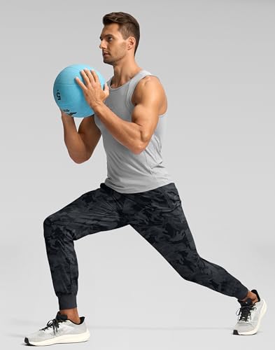 Image of Pudolla Men's Lightweight Jogger with Pockets 4-Way Stretch Sweatpants Workout Runing Athletic Track Pants