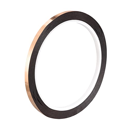 Image of MECCANIXITY Metalized Polyester Film Tape,0.12inch x 54.6yds. Adhesive Mirror Finish Decor Tape for Detailing Accent Wall,Graphic Arts,Wardrobe Crafts Tape 50m x 3mm,Rose Gold Tone