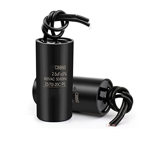 Condensateur CBB60 1uF 450V AC pour démarrage de pompe à eau et machine à laver x2
