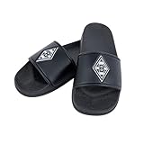 Borussia Mönchengladbach Badelatschen „Raute“ | Offizieller Fanartikel Fohlenshop | Gladbach Latschen | Fan Sandalen (Schwarz, EU Schuhgrößensystem, Erwachsene, Numerisch (von/bis), M, 36, 37)