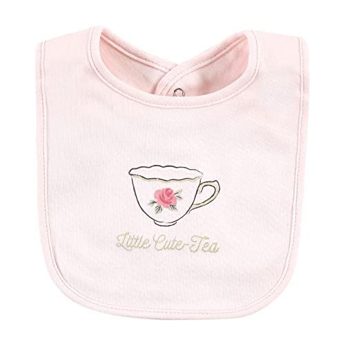 Image of Hudson Baby Unisex Baby Cotton Bibs, Tea Party, One Size