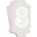 Brady 5040 Series Number and Letter Labels, Pack of 10 Labels, White, 8