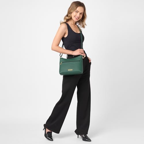 Image of Caprese Ash Medium Sling Bag for Women with Adjustable Strap for Comfortable Wear | Zipper Closure | Versatile Handbag With Back Zip for Everyday Use, Travel, and Special Occasions