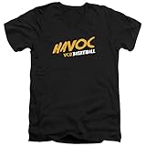 LOGOVISION VCU Havoc Basketball Unisex Adult V-Neck T Shirt (Large) Black