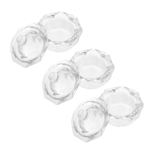 Recipientes de vidrio para manicura 3 piezas miniatura 1
