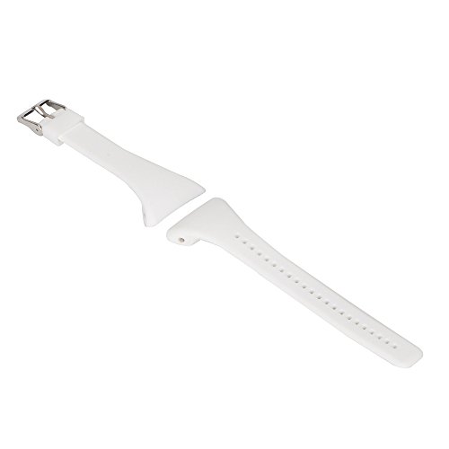 DKEnjoy Soft Silicone Wrist Band Wristband Replacement Accessory Watch Strap Bracelet Compatible for Polar FT4/FT7 Heart Rate Monitor Smartwatch (White)