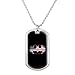 GRAPHICS & MORE Batman USA American Flag Shield Logo Military Dog Tag Pendant Necklace with Chain