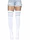 Leg Avenue Damen Athlete Thigh Hi W / 3 Streifen Top Strumpfhose, rosa/blau, Einheitsgröße