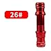 Aluminum Adjustable Fishing Reel Seat for Fly Fishing Rods – Straight Shank Rod Mount Clip, 15cm Length, 12–24mm Locking Range (7 Sizes), DIY Fishing Accessory（Red）（22#(18-20mm)）