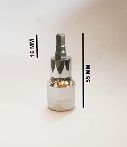 Image of 1 /2 inch Drive Allen Hex Bit Socket, 6 MM, Chrome Vanadium Steel, Heavy Duty, Anti-Slip & Anti-Corrosion, Workshop & Garages