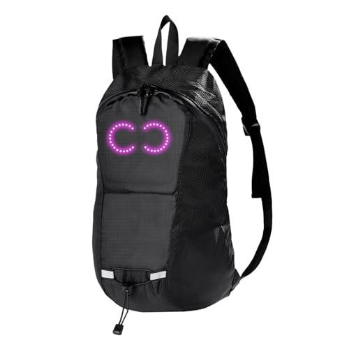 Genérico Mochila Con Luces | Patrón Luminoso Mochila Portátil Viaje, Impermeable para Portátil, Teléfono, Equipo Deportivo y Accesorios
