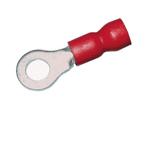 Ring Terminal Vinyl Insulated #10 RED 22-18 Gauge - 50PK