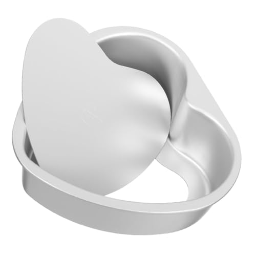 Cabilock Stampo Cuore Per Torta Teglia in Alluminio Anodizzato Antiaderente Fondo Rimovibile Teglia Da Forno Per Torte e Dessert