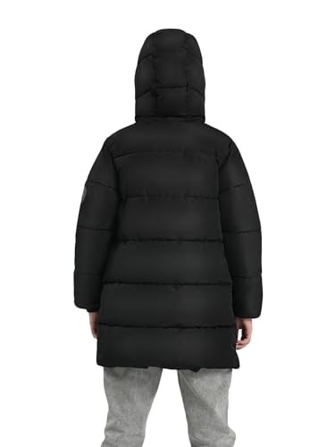 SOLOCOTE Girls Winter Coat Water-Resistant Faux Fur-Lined Heavyweight Hooded Puffer Jacket for Kids3