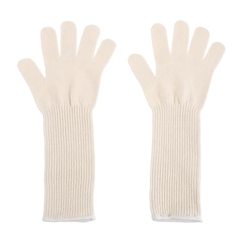 Guantes de nylon NUOBESTY: 5 pares antideslizantes con puño extendido para trabajo en almacén.