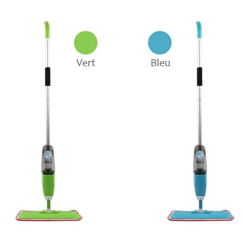 Autoreiniger mit Doppelfach-Eimer, schwenkbarer Kopfbesen und Mikrofasertüchern, multifunktionaler Wischeimer – Komplett-Set Mop 360 °, Reinigungstuch, blau – Bild 6