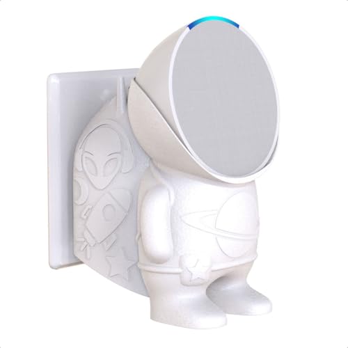 Suporte de Tomada Parede Compatível com Echo Pop Astronauta (Branco)