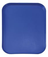 HENDI Serviertablett, AmberBox, Tablett, temperaturbeständig bis 80 °C, Fastfood, Klein, 265x345x(H) 20mm, Polypropylen, blau