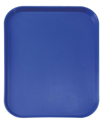 HENDI Bandeja de Servicio, pequeña, Rectangular, Multiusos, Bandeja para Servir Comida rápida, Bebidas, Fast Food, Bandeja de Cocina, 256x345x(H) 20mm, Azul, Polipropileno