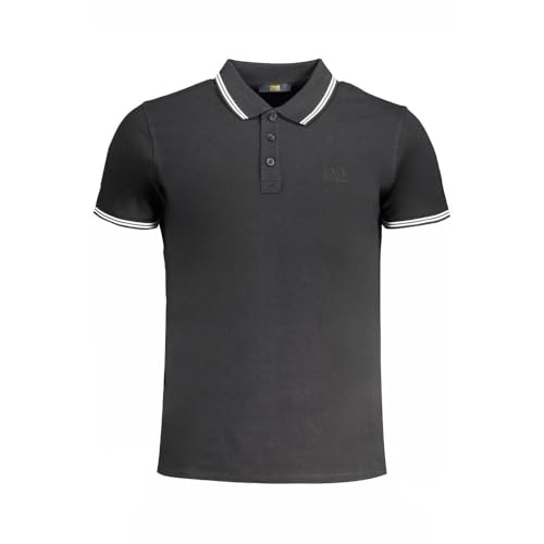 Polo Cavalli Class coton noir homme haut de gamme coupe ajustée