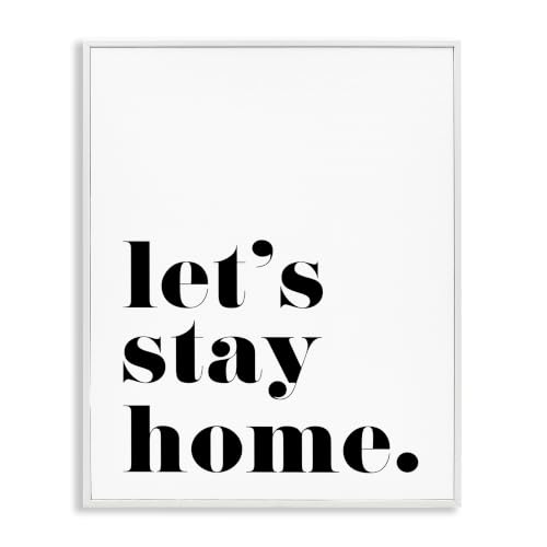 Stupell Industries Let's Stay Home Phrase Bold Minimal Typography