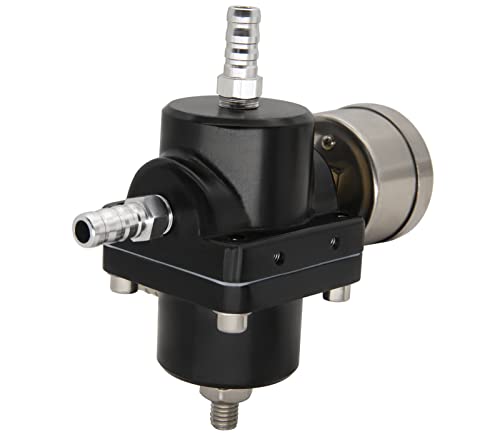 0-140 Psi Adjustable Universal Fuel Pressure Regulator, Aluminum Gas Oil Injection Pressure Regulator Kit With Gauge, An6-6An Fuel Line Hoses, Install Tool Accessories #TOP3