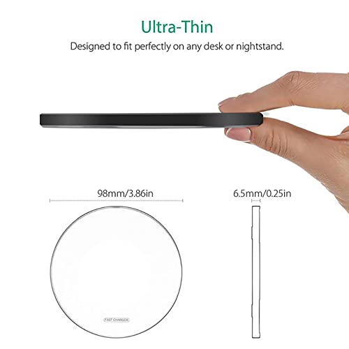 Image of Wireless Charger 20W Max Fast Wireless Charging Pad Compatible with iPhone 11 12 13 14 15 16 17 Pro /Pro Max, iPhone Xs /XS Max /XR /8 Plus,Air Pods Pro /3 /4, for Samsung Galaxy /Note,Galaxy Buds (Black)