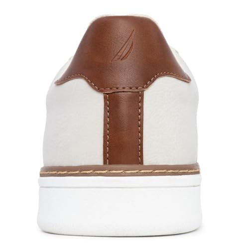 Image of Nautica Men's Casual Court Fashion Sneakers Classic Low-Top Lace-Up Shoes Comfortable Everyday Walking Style with Durable Outsole and Vegan Leather Upper