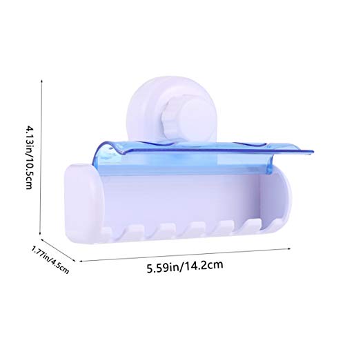 YARNOW 2 pçs 6 buracos de parede dispensador de escova de dentes resistente à poeira, escova de dent