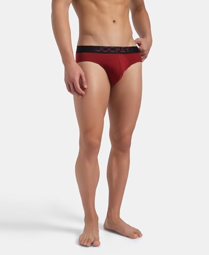 Image of Jockey US07 Men Super Combed Cotton Elastane Stretch Solid Brief with Ultrasoft Waistband