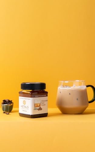 HETALS HOMEMADE Premium Instant Coffee | CHOCOLATE RUM COFFEE | 250 GM | Prepares 20 CUPS | Creamy Dalgona Premix | Make hot or cold