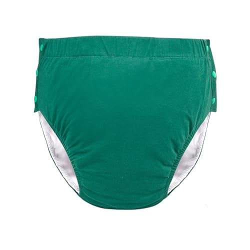 Calzoncillos De Incontinencia para Adultos Anciano Pañal De Tela Cubierta De Pañales Leakfree Ropa Interior Protectora Ropa Interior Absorbente para Hombres O Mujeres(Green,Large)