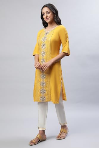 Image of Aurelia Women Rayon Regular Fit 's Regular Kurta