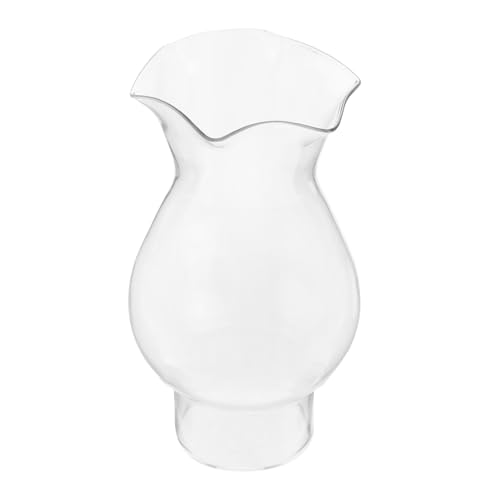 KICHOUSE Paralume in Vetro Trasparente Diametro 3 Cm per Lampada a Olio Vittoriana, Copertura per Lampade a Cherosene Vintage, Sostituzione Compatibile Lanterne a LED e Lampade Anticate